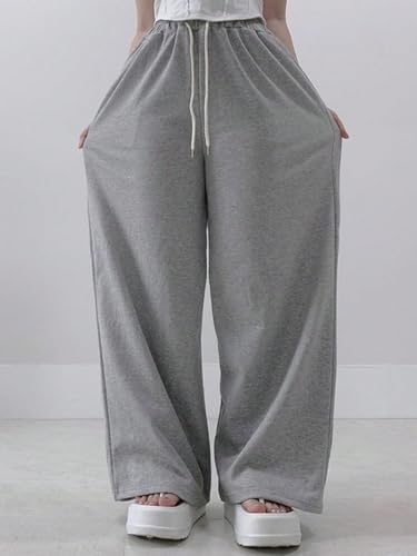 Image of dockstreet Straight Wide fit Long Length Open Bottom Jogger for Women /Trending Multi Pocket Style, Relaxed Casual Pants for Women