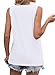 WIHOLL Womens Summer Tops 2026 Sleeveless Shirts Dressy Casual Tank Tops Vacation Outfits Beach Fashion Flowy White XL