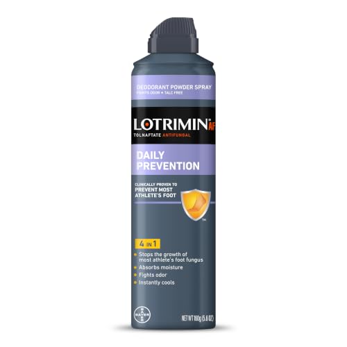 Lotrimin AF Athlete's Foot Daily Prevention Deodorant Powder Spray, 5.6 Ounce