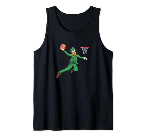 St patricks day basketball dunk leprechaun canotta