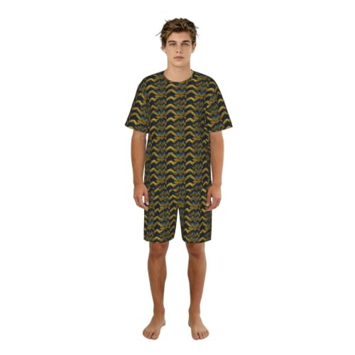 Pyjama court homme imprimé dragon vêtements de nuit extensibles et doux au quotidien