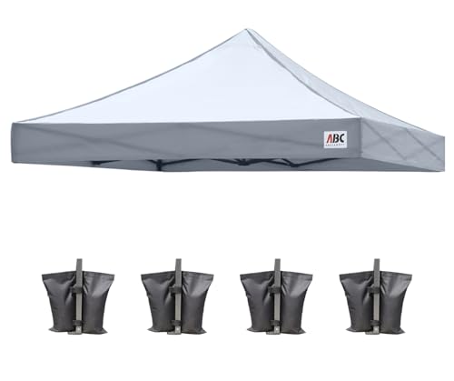 Image of ABCCANOPY Replacement Canopy Top for Pop Up Canopy Tent 10x10 Gray