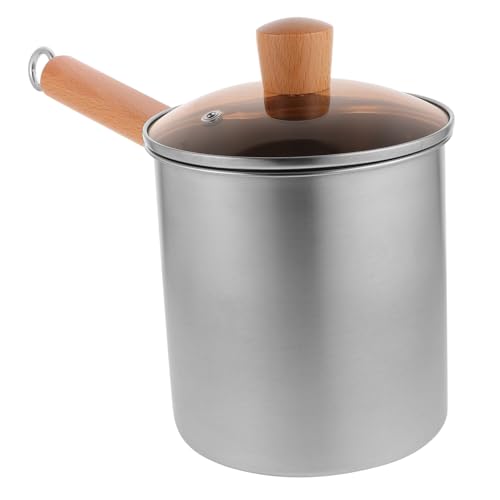 Luxshiny Stainless Steel Deep Fryer Pot Large Capacity Kitchen Frying Pan Handle Portable Oil Drainer for Vegetables Fryer for Home Use