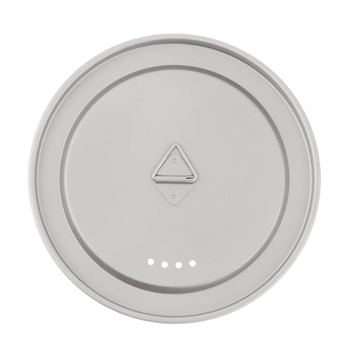 kowaku Portable Titanium Lid for Drinkware and Camping Pot with Loop Feature, 140mm