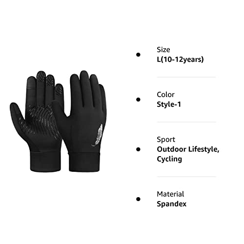Oopor Winter Warm Kids Cycling Gloves - Cold Weather Outdoor Bike Running Ski Sports Mittens Aged 4-12 Boys Girls Xs #TOP6