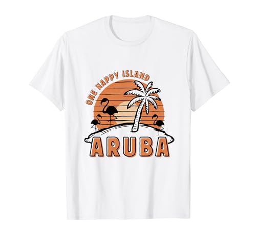 One Happy Island Aruba Souvenir Summer Vacation Matching T-Shirt
