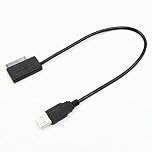 Sefdrert 35CM USB Adapter PC 6P+7P CD DVD Rom to USB 2.0 Converter Slimline 13 Pin Drive Cable for PC Laptop Notebook
