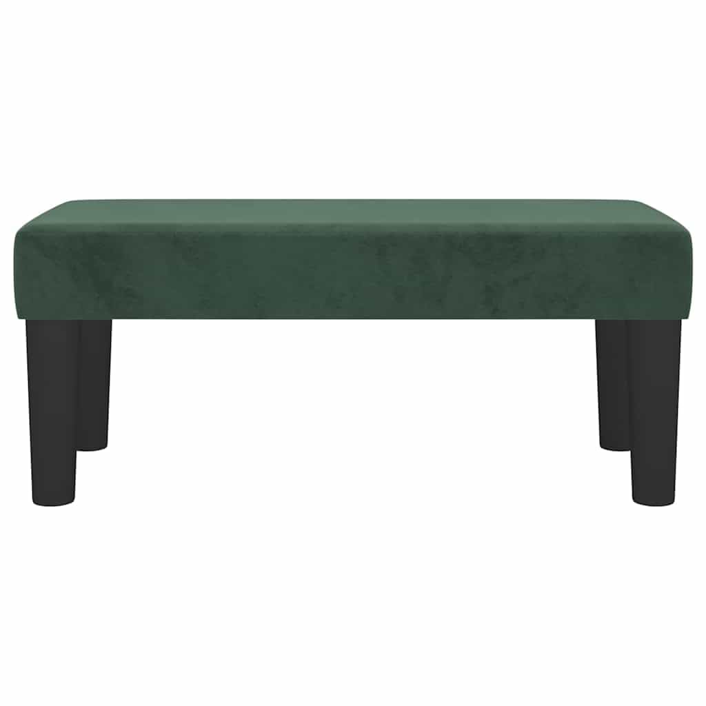 vidaXL | ławka | Ciemna zieleń 70 x 30 x 30 cm Aksamit | Miękkie, aksamitne poduszki są mega komfortowe - idealne do relaksu, Ten nowoczesny styl idealnie pasuje do różnych wnętrz,