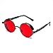 GY Gothic Polarized Sunglasses for Men Women Round Shape Metal Frame Steampunk Sun glasses Retro Circle sunglass protection