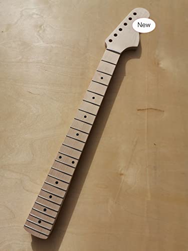 Braço para guitarra elétrica 22 trastes 61 cm, madeira de bordo incrustado, pescoço de guitarra inac
