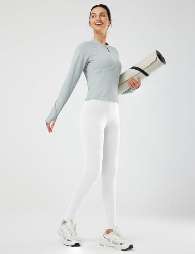 Image of baleaf Women's Fleece Lined Leggings, High Waisted | Thermal Warm Winter Tights, Thick Yoga Pants, Cold Weather, with Pockets