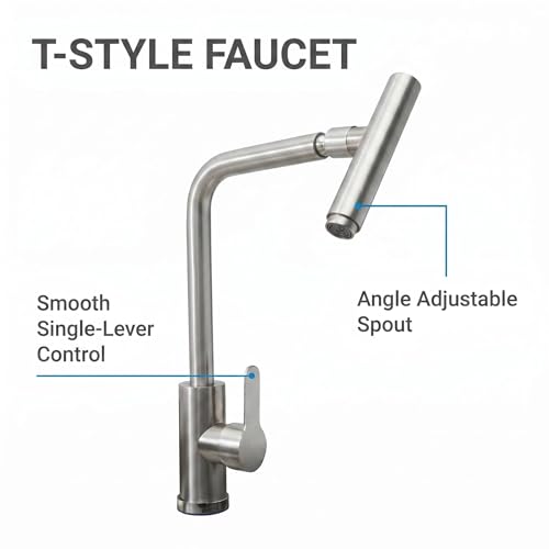 Image of Freestanding Stainless Steel Utility Sink with Hot & Cold Pull-Out Faucet, Large Capacity Laundry Sink with Storage Shelf & Drain Kit for Garage Kitchen Backyard Commercial Use