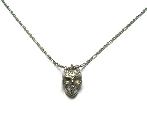 Collier crâne argent 925 rhodié idée cadeau d'anniversaire originale pour biker