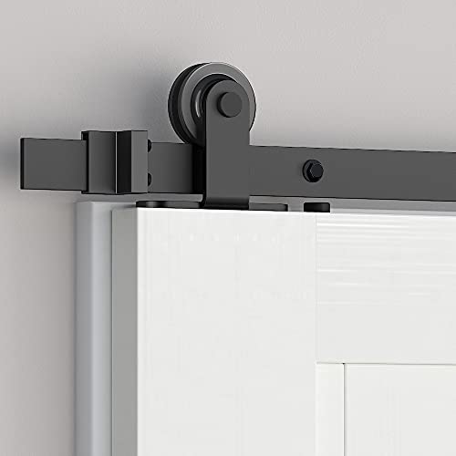 skysen Sliding Barn Door Hardware Roller Set Black (T Shape Roller Set) - Thumbnail 5