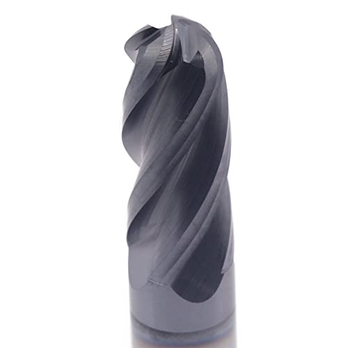 Image of BestParts 1 /2 inch 4 Flute Ball Nose Solid Carbide End Mill - AlTiN Coated | 30 Degree Helix, 1 /2 inch Cutting Diameter, 1 /2 inch Shank Diameter, 1 inch Length of Cut, 3 inch Overall Length