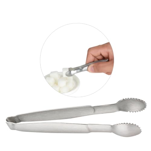 HOLIDYOYO Quality Stainless Steel Ice Clips Multi-use Sugar Cube Tongs Perfect for Tea Parties Sugar Cubes for Bar