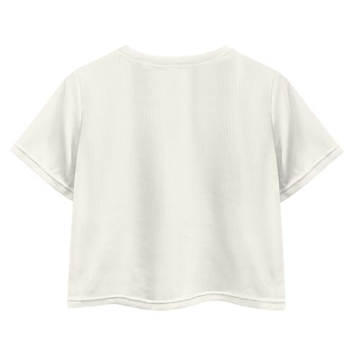 Image of Kids Crop Top Short Sleeve T-Shirts for Girls Size 5-14