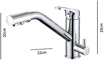 Filtre À 3 Voies Avec Filtre À Eau, Mitigeur D'évier Pivotant À 360 Degrés, Purificateur D'eau Potable, Chromé,Noir