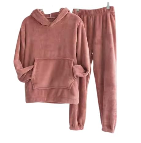 geifa Women’s Winter Fleece Hoodie and Jogger Set – 2 Piece Warm Tracksuit (IN, Alpha, XL, Regular, 1, BROWN)-picture-36