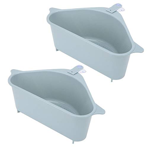 Escurridor de esquina para fregadero de cocina, 2 unidades, forma triangular, escurridor de esquina
