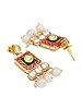 DENMOUS Gold-Plated White & Pink Kundan-Studded Beaded Meenakari Sustainable Jewellery Set-DMZ-1595 #1