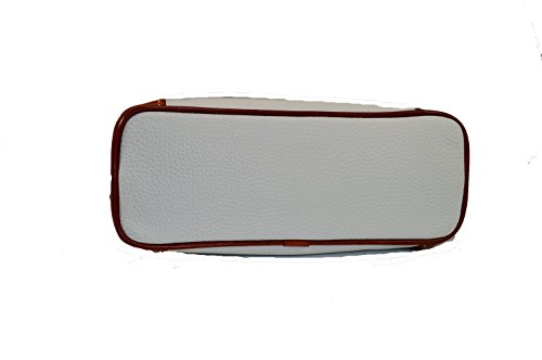 Image of Dooney & Bourke Women's Crossbody in Pebble Grain Leather, Large Handbag with Adjustable Shoulder Strap, White