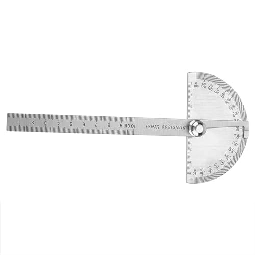 VGEBY Stainless Steel Protractor Ruler 180度回転 計測 測量 工具 設計 建築 学生 折りたたみ ステンレス 高品質付 ロータリー 曲がり角度測定器 軽量 サイズ指定 不変 頑丈