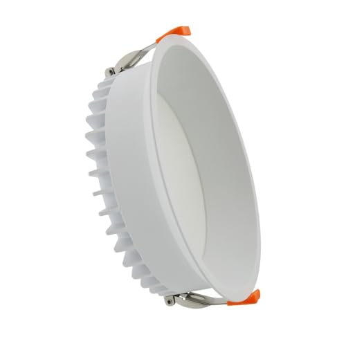 VoltShine Downlight LED 50W, 6000K, alta eficiencia energética, instalación empotrada, ideal para iluminación de oficinas y espacios comerciales.