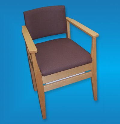 Image of Deluxe Armchair Style Commode Chair - Brown