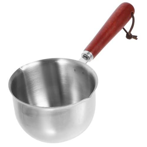 Zerodeko Cacerola Inoxidable Madera Olla Salsas y Cocinas de Inducción y Uso Diario