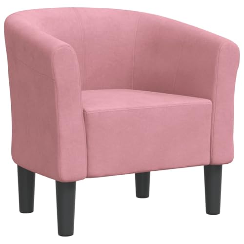 Genérico Sillón de Terciopelo Rosa,Mobiliario,Sillas,Sillones,356446