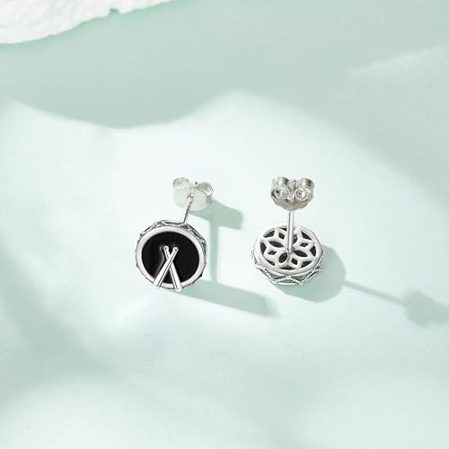 YAFEINI Drummer Gifts Earrings Sterling Silver Drums and Drumstick Stud Earrings Musical Jewelry for Women Men Drummer Lovers Gifts4