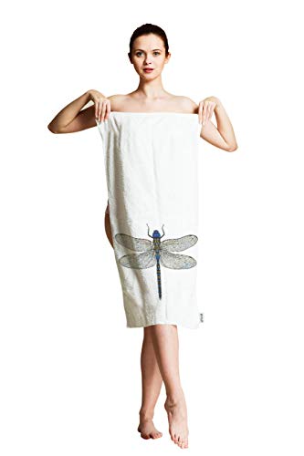 Ofloral Dragonfly Hand Towels Cotton Washcloths,Top View Of Blue Dragonfly With Transparent Wings Super-Absorbent Soft Towels For Bath/Yoga/Golf/Hair/Face Towel For Men/Women/Girl/Boys 15X30 Inch #TOP6