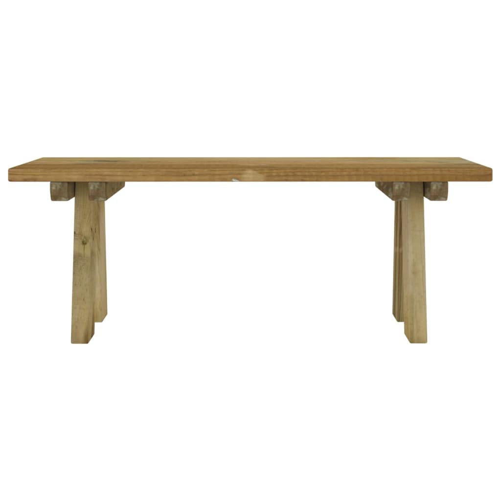 vidaXL Banco de Jardín Mueble Patio Exterior en Aire Libre para Familiares Entretenimiento Diversión Madera Maciza de Pino Impregnada
