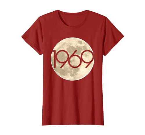 50th Anniversary Apollo 11 1969 Moon Landing T-Shirt, Women, Cranberry Red, XX-Large