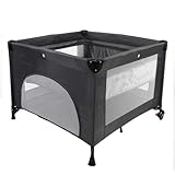 Kinderbett für Babys, leicht zu falten, Geburt bis 15 kg, Transporttasche und Matratze inklusive, 60 x 120 cm