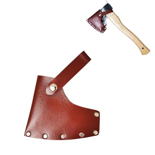 DIFLAX Fourreau De Hache Housse De Protection, Gaine de Hachette in Cuir, Couvre-tête de hachette für Arêtes Vives De Hache, Gaine de Hache für den Außenbereich, Camping, Randonnées