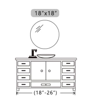 Image of The Arts Box Round Decorative Wall Mirror | Metal Finish Frame with Timeless Design for Bathroom, Living Room, Bedroom, Vanity Mirror (Gold 18 Inch)