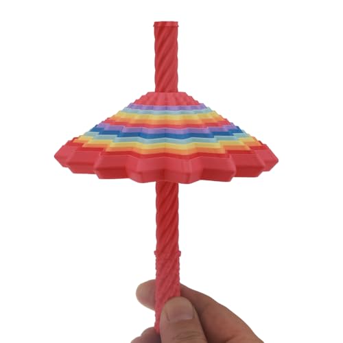 16-Layer Spinning Fidget Toy for Adults, Rainbow Kinetic Desk Toy