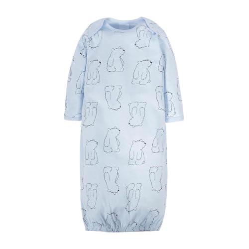 Image of Gerber Baby Girls 4-Pack Sleeper Gown - Soft Cotton Newborn Nightgowns, Elastic Hem Sleepwear Set for Infant Girls