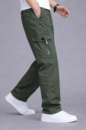 Image of Vikita Enterprise Men's Relaxed Fit Cotton Cargo Pant with Full Length and Zipper Closure Type | Mens Cargo Pants with Pocket