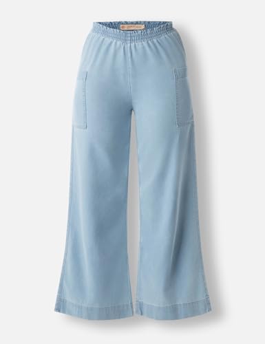 Image of INKD Women's Wide Leg Jeans - High-Rise | 100% Cotton| Enzyme Wash | Elasticated Waistband | Jeans for Women (Available in Plus Sizes)
