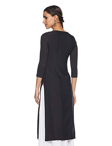 Image of W for Woman Women's Satin Straight Fit Straight Kurta
