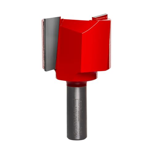 Image of Freud Double Flute Straight Router Bit with Tico Hi-Density Carbide for Maximum Performance - Ideal for Grooving & Edge Routing, 1-3 /4 inch Diameter, 1 /2 inch Shank, 3 inch Length, 2 Cutters - 12-194