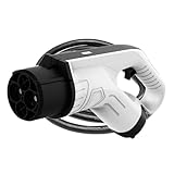 Amecke プラグコネクタ急速充電器 80A 500V DC EV、チャデモガン対応 EV充電ステーション用急速充電器プラグ 日本規格 電気自動車充電 (ホワイト,80A+5メートルライン)