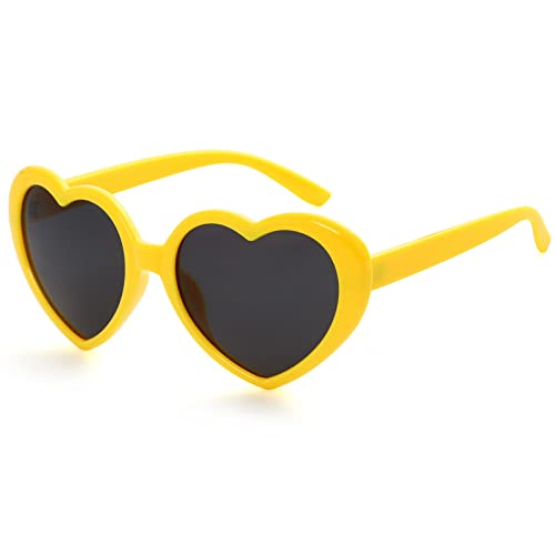Onrtry Fashion Oversized Heart Shaped Polarized Sunglasses for Women Lovely Retro Eyewear Shades with UV400