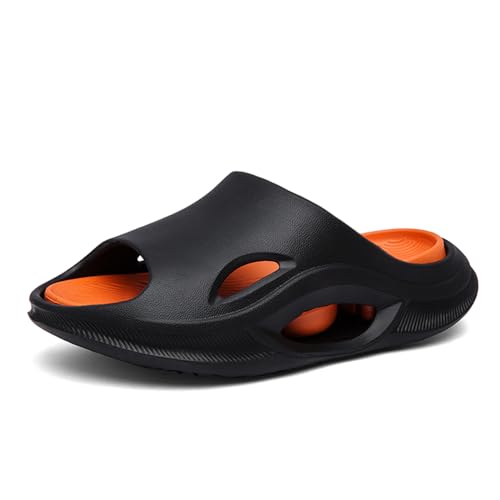 Cloud Slides for Men,Thick Sole Open Toe Mens Pillow Slides Outdoor&Indoor House Slippers EVA Soft Recovery Slides