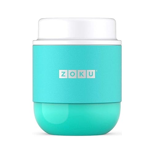 Zoku Neat Stack - Tarro para alimentos, doble pared, aislado al vacío, color verde azulado