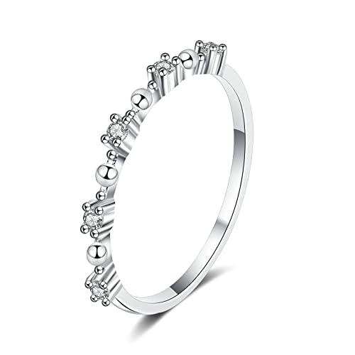 Bague femme argent 925 avec anneau fin moissanite qui ne ternit pas au quotidien