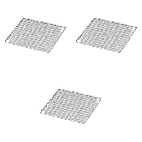 Set of 3, 6.7 inches (17 cm) Square Wire Mesh, 6.7 x 6.7 inches (17 x 17 cm), Stainless Steel Setomonohonpo